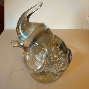 Artistic Glass Elephant Sculpture